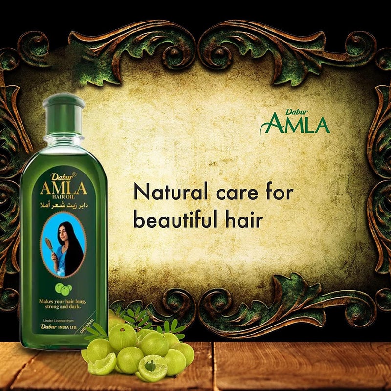 Dabur Amla Hair Oil 300ml | Natural Care | Enriched with Amla, Natural Oils & Vitamin C | For Long, Strong & Dark Hair - Image 3